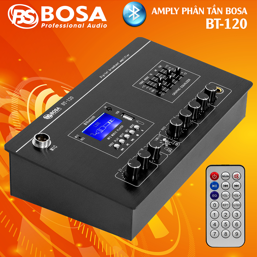 Amply phân vùng Bosa BT120 Remote